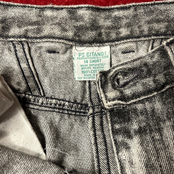 Vintage Gitano High Waisted Mom Jeans. Fem size 14 Short. Grey/Black stone wash. - Picture 3 of 7